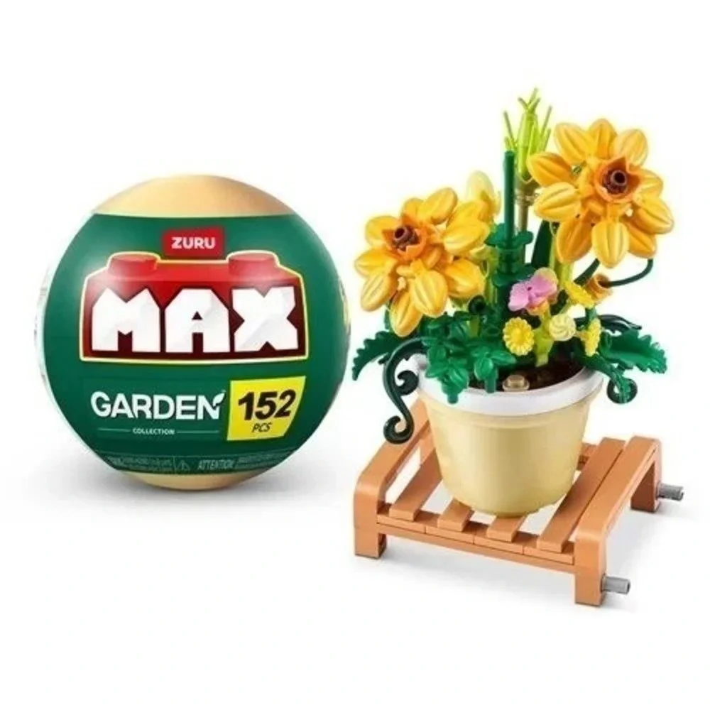 Zuru Max Garden Potted Flowers Collection Building Brick Capsule- 152 Pieces COS